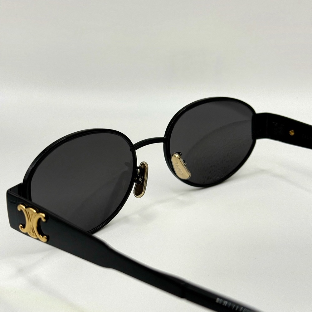 CELINE Triomphe Metal 01 Sunglasses Gold/Black - Picture 7 of 12